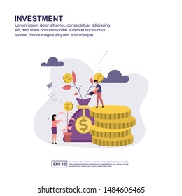 Investment concept vector illustration flat design for presentation, social media promotion, banner, and more
