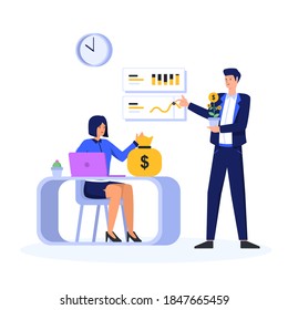 investment concept vector illustration. flat style design