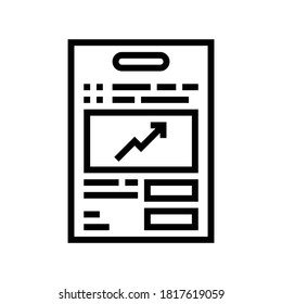 investment contract line icon vector. investment contract sign. isolated contour symbol black illustration