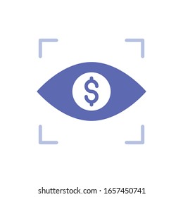 Investment Control  Vector illustration. Business Investment and Growth Glyph Style icon. EPS 10