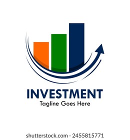 Investment design logo template illustration. there are graphic with arrow