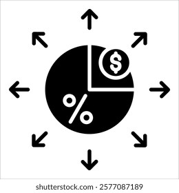 Investment Diversification Icon Element For Design