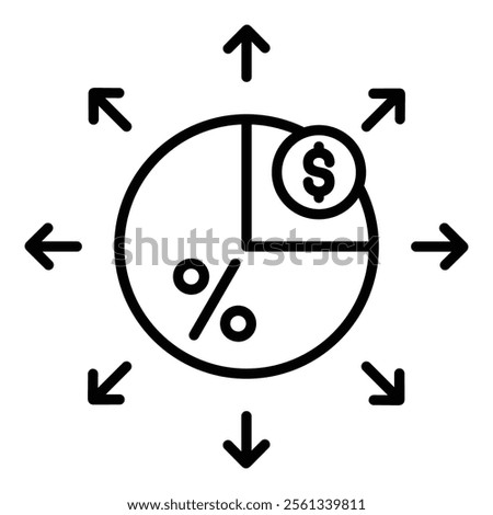Investment Diversification Icon Element For Design