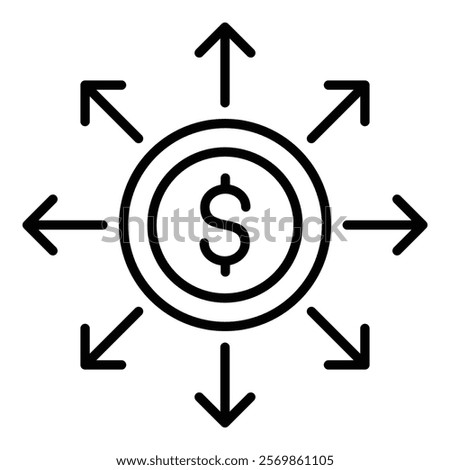 Investment Diversification Icon Element For Design