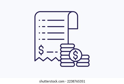 Vektorgrafik-Symbol des Investitionsdokuments