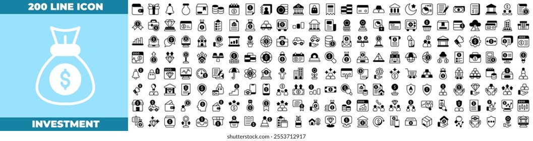 Investment Duotone Editable Icons set.