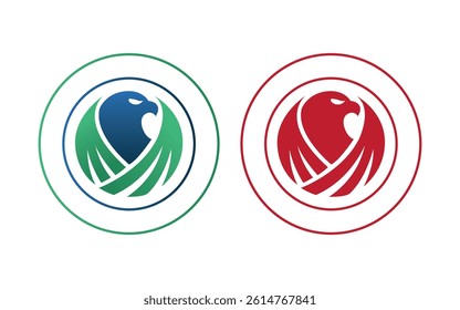 Investment Eagle Logo Design Logo Template Abstract shape eagle head icon Design