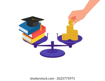 Investment in education illustration concept. Vector illustration stock Illustration