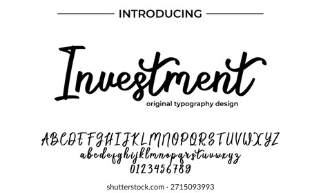 Investment - Elegant Script Font for Smooth Handwritten Design and Creative Typography