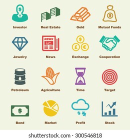 Investment Elements, Vector Infographic Icons