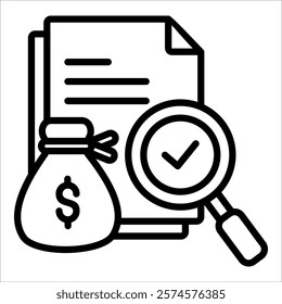 Investment Evaluation Icon Element For Design