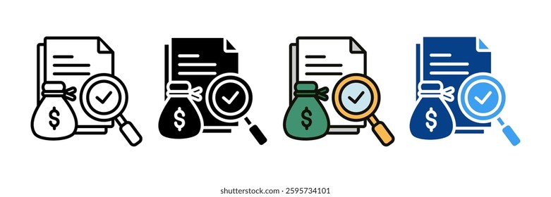 Investment Evaluation Icon Set Multiple Style Collection