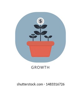 Investment and finance growth business concept