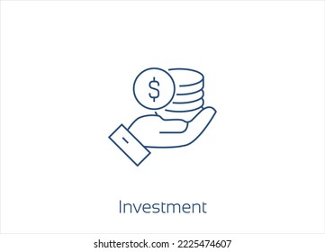 Investment, Financial growth and economy, Finance Hand, Cost optimisation, business optimisation, optimisation Vector Icon Design- Editable Stroke