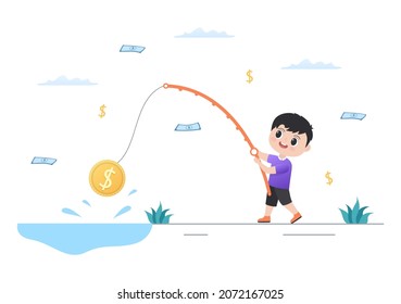 Investment Financial Success Freedom Flat Vector Illustration. Business People Increasing Capital and Profits by Managing Finances Well or Saving Coin
