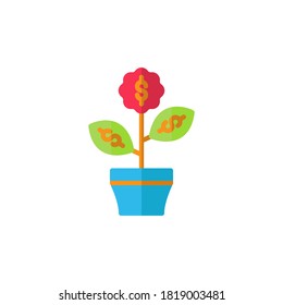 investment flat Icon. bank and financial vector illustration on white background