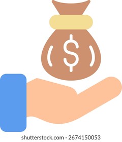 Diseño de Vector de icono plano de inversión