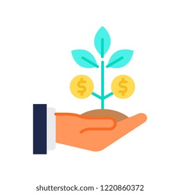 Investment flat vector icon.