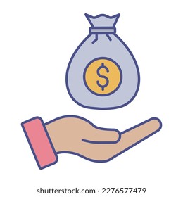  Icono de vector plano de inversión que puede modificar o editar fácilmente 