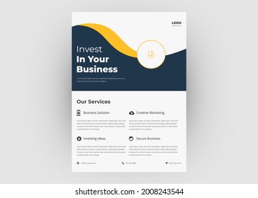 Investment Flyer Template. Finance Banking Poster Leaflet Template.
Investment Finance Flyer Design.