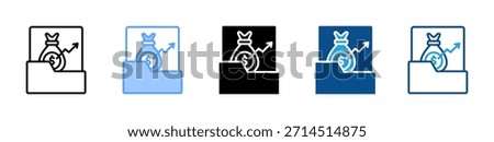 Investment Folder icon set multiple style collection