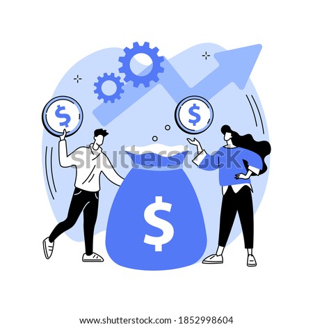 Investment fund abstract concept vector illustration. Investment trust, shareholder scheme, fund creation, business opportunities, corporate venture capital, hedge fund leverage abstract metaphor.