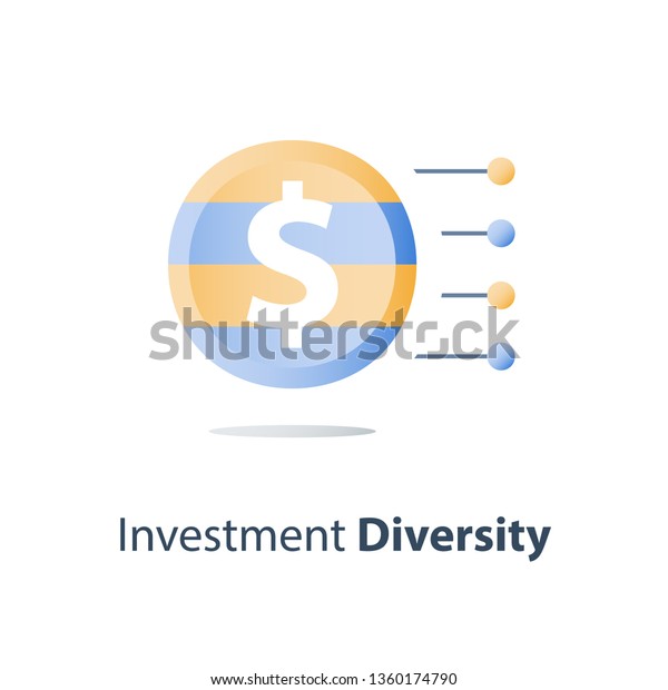 Investment fund structure, asset diversification,
mutual fund concept, financial solution, stock market portfolio,
hedge fund composition, capital consolidation, value distribution,
vector icon