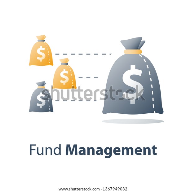 Investment fund\
structure, financial diversification, capital consolidation,\
different revenue, wealth management, asset allocation, business\
loan, budget deficit, vector\
icon