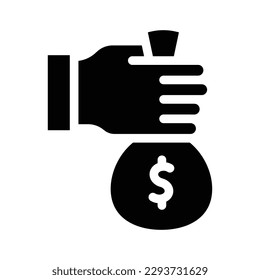 investment glyph icon illustration vector graphic