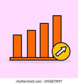 Investment graph icon. graph vector icon