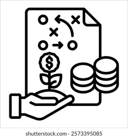 Investment Growth Icon Element For Design