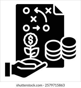 Investment Growth Icon Element For Design