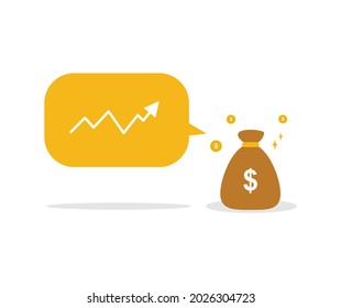 investment growth progress illustration design