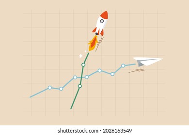 Investment Growth Sky Rocket High Profit Stock Vector (Royalty Free ...