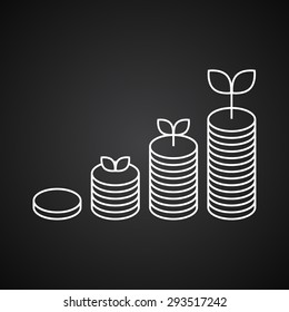 investment  growth vector icon,symbol