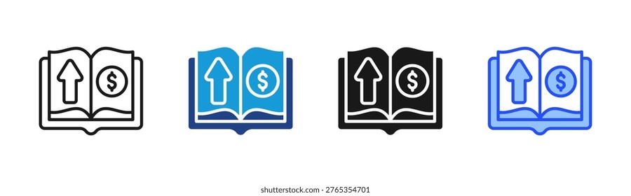 Investment Guide icon set multiple style collection