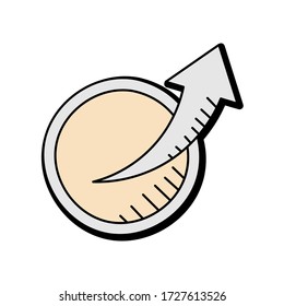 Investment hand drawn vector design. business icon