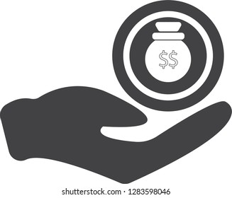 Investment Hand flat vector illustration