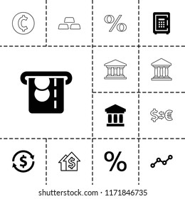 Investment icon. collection of 13 investment filled and outline icons such as safe, line graph, money exchange, bank. editable investment icons for web and mobile.