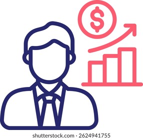 Investment Icon Color Vector Illustration
