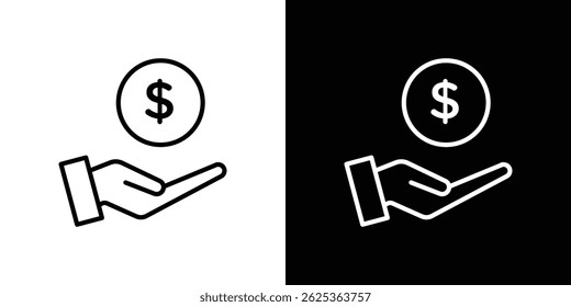 Investment icon concept stroke on white background
