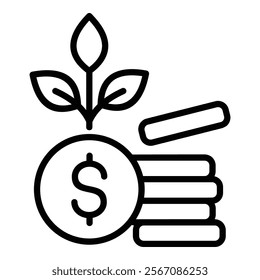 Investment Icon Element For Design