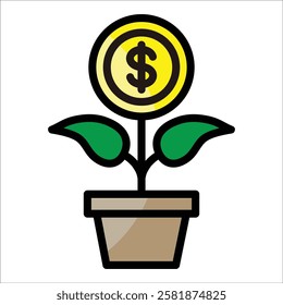 Investment Icon Element For Design