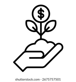 Investment Icon Element For Design