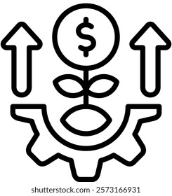 Investment Icon Element For Design And Vector