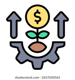Investment Icon Element For Design And Vector