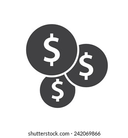 Investment icon, flat design