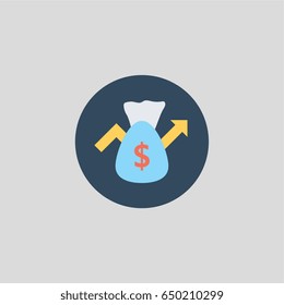 investment icon flat design
