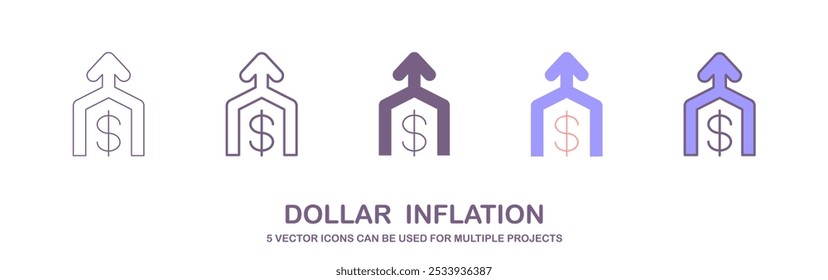 investment icon, Growth icon set. Containing performance, gain, improvement, grow, chart, increase, evolution and development icons. Solid icon collection. Vector illustration.