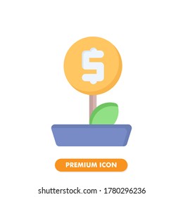 investment icon isolated on white background. for your web site design, logo, app, UI. Vector graphics illustration and editable stroke. EPS 10.